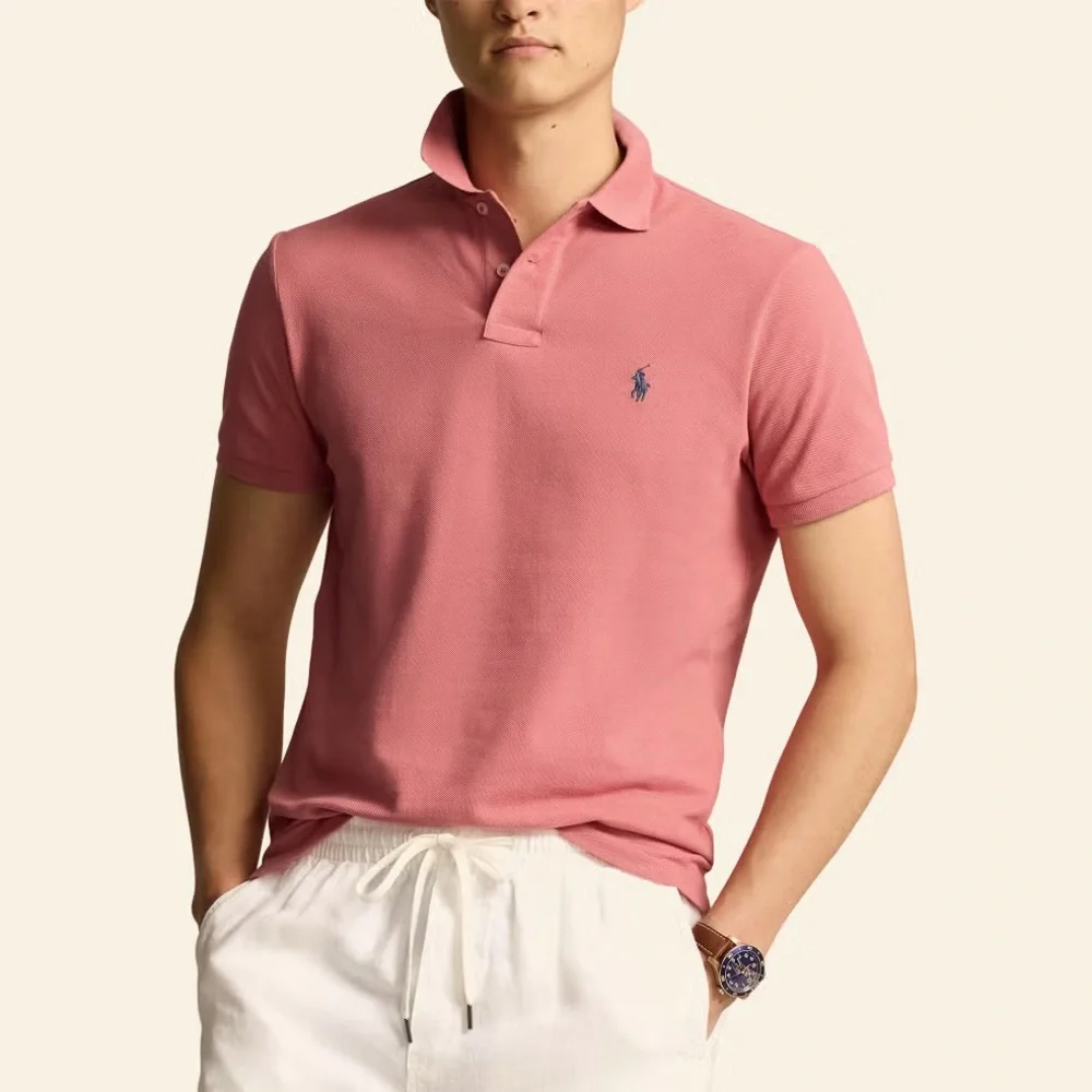 Vintage Polo Shirt Polo Ralph Lauren Short Sleeve Pony Shirt Coral Size Large